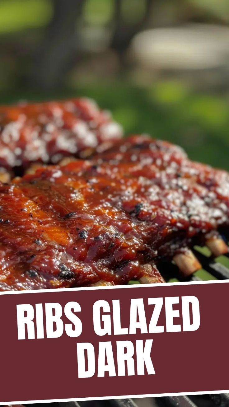 Close-up of perfectly cooked BBQ ribs with a glistening sauce