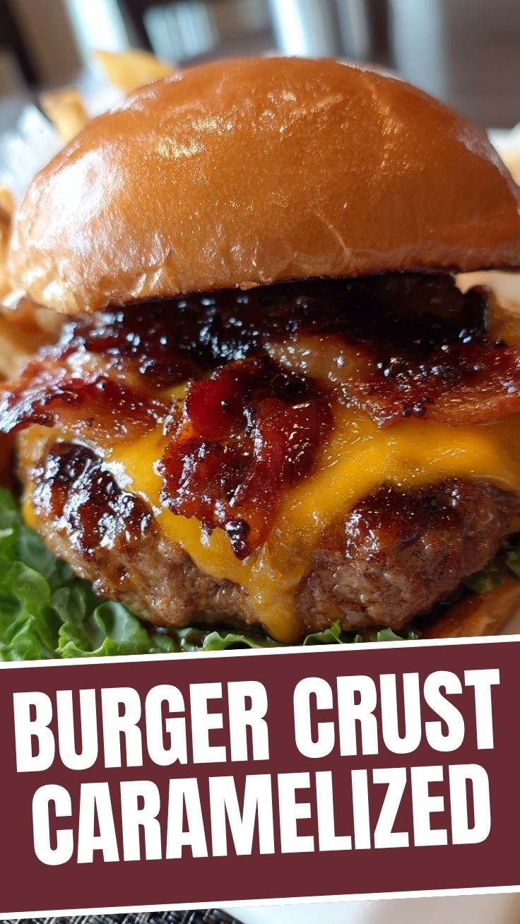 A delicious smash burger with melted cheese and fresh toppings
