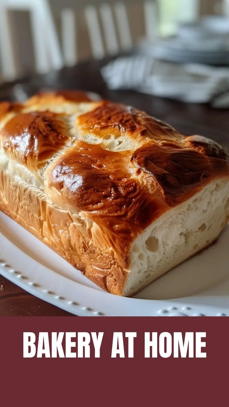 A freshly baked loaf of homemade white bread on a cooling rack.