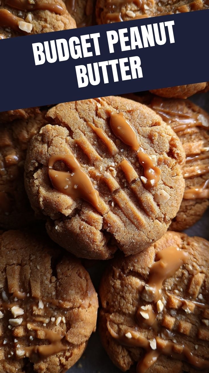 Freshly baked peanut butter cookies with fork marks on a cooling rack.