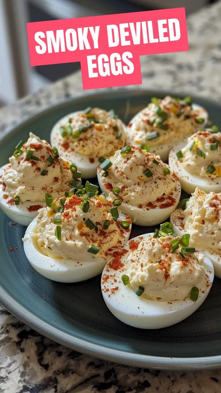 A platter of perfectly prepared deviled eggs, garnished for a gathering.