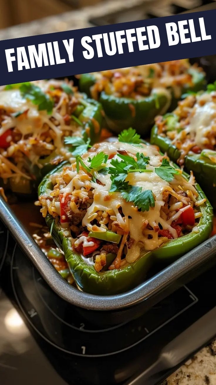 Delicious stuffed bell peppers, perfectly cooked and presented.