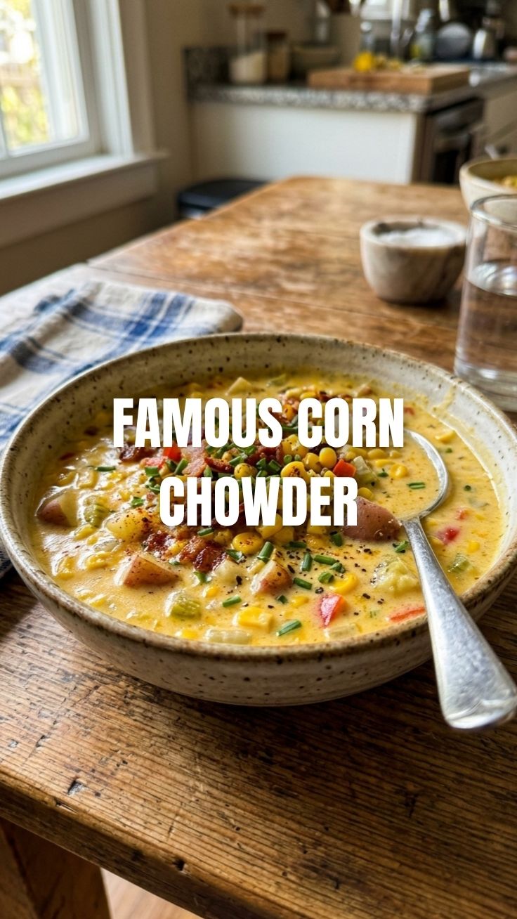 Summer corn chowder with fresh herbs