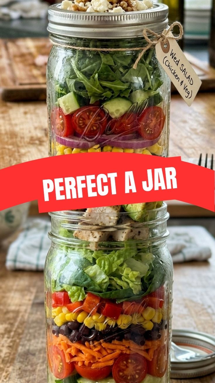 Healthy Weight Loss Salad in a Jar