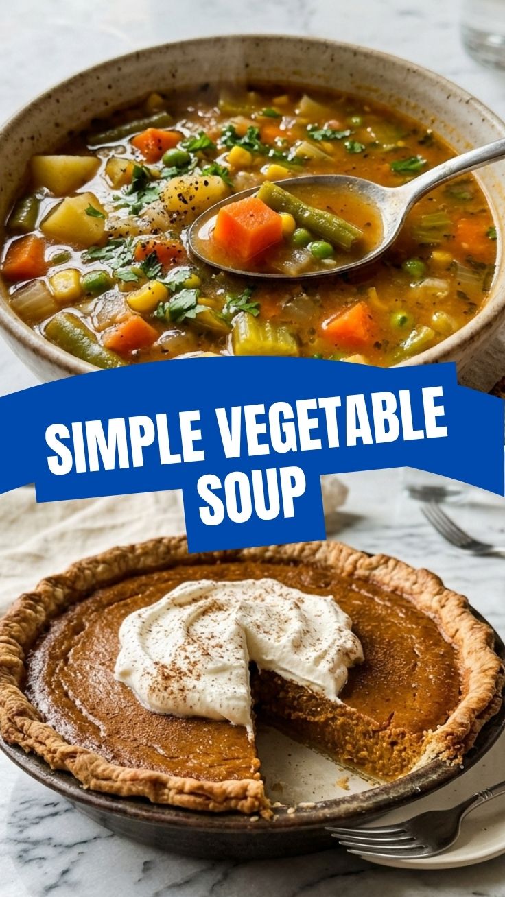Hearty Vegetable Soup in a bowl