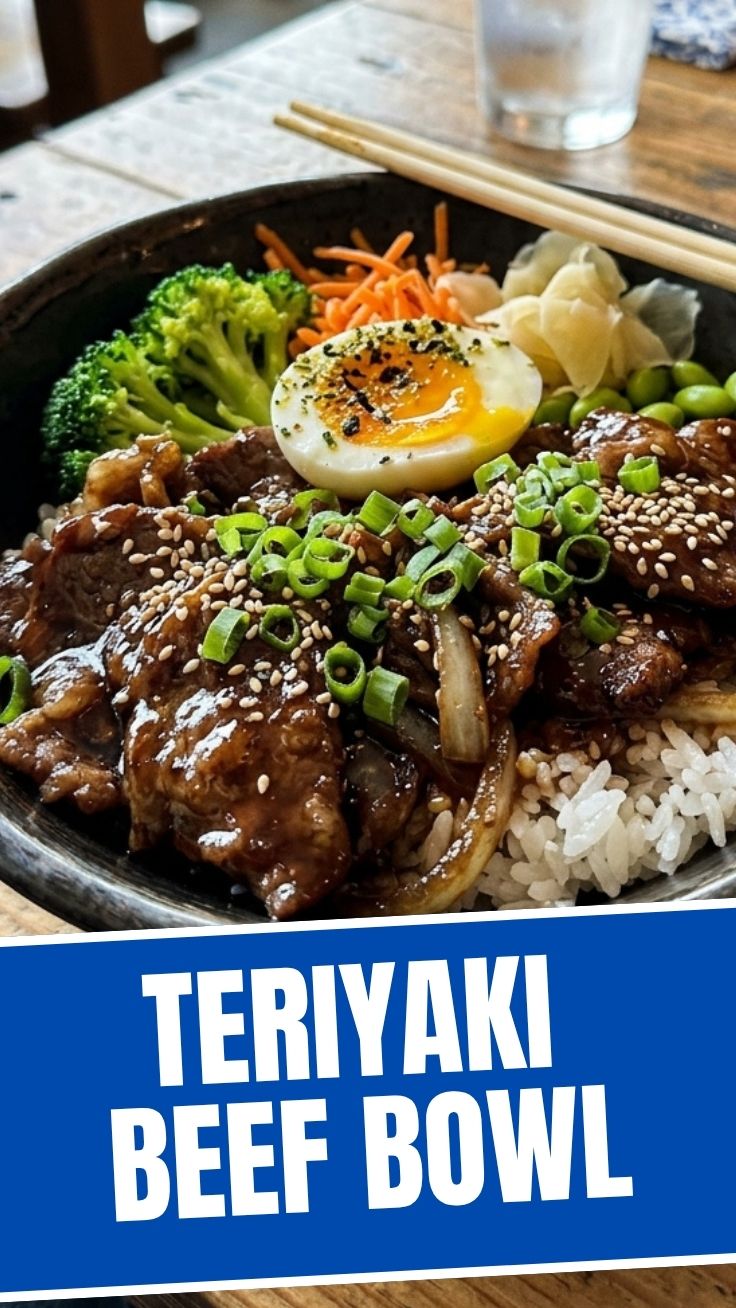 Teriyaki Beef Bowl with sesame seeds