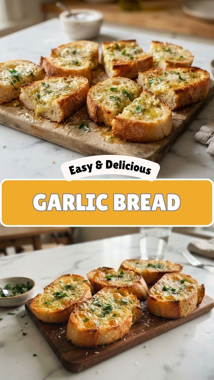 Savory garlic bread grilled cheese