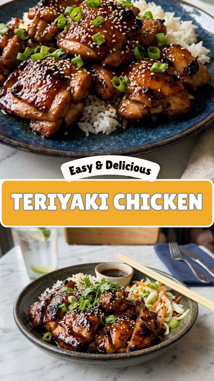 A serving of glazed teriyaki chicken with sesame seeds
